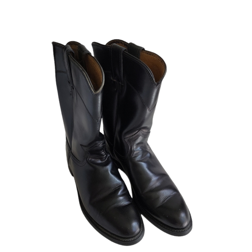 Justin Diamond J Black Cowboy Boots